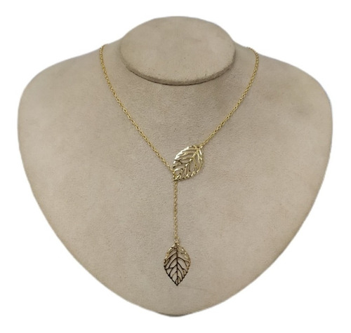 Colar Gravatinha Dourado Ou Prata Folha