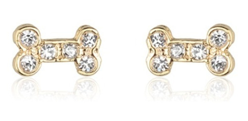 Brinco Infantil Pequeno Dourado Pedra Zirconia Antialérgico