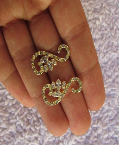 Brinco Dourado Noiva Pedra Zirconia Verde Azul Preto Festa