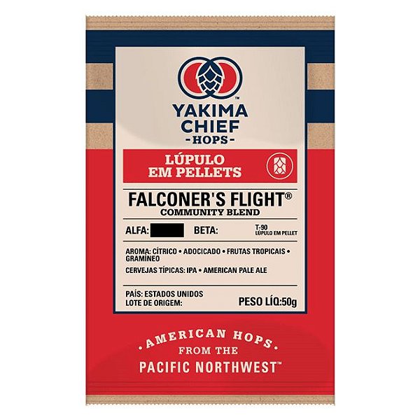 Lúpulo YAKIMA Falconers Flight - 50g (pellets) VALIDADE 31/10/2023