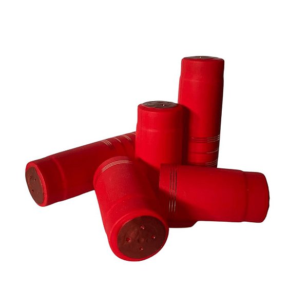 Cápsula PVC Vermelha Impressa - 12 unidades