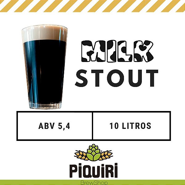 Kit receitas cerveja artesanal 10L Milk Stout