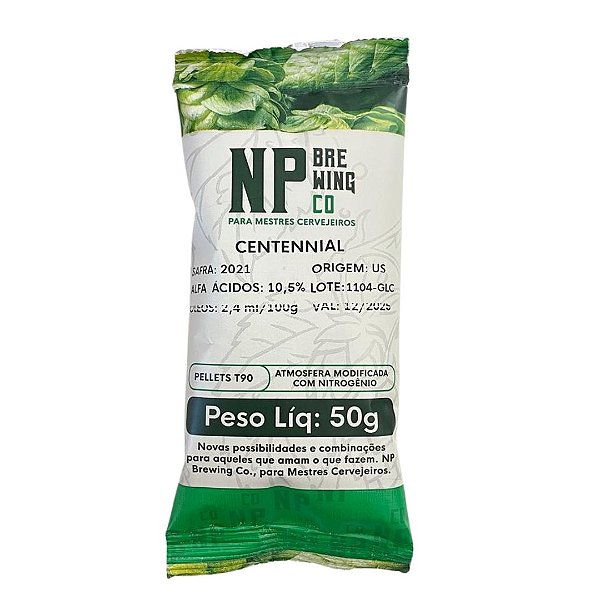 Lúpulo NP Centennial - 50g (pellets)