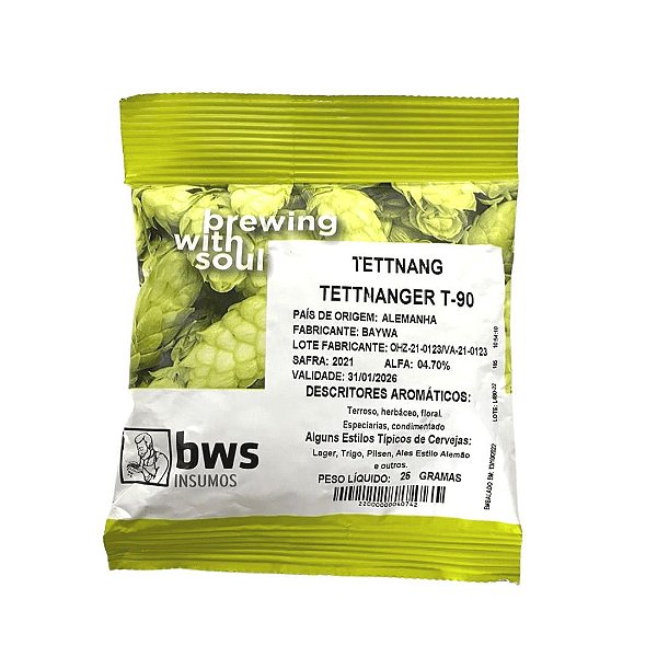 Lúpulo BWS Tettnang Tettnanger - 25 GRAMAS (pellets)