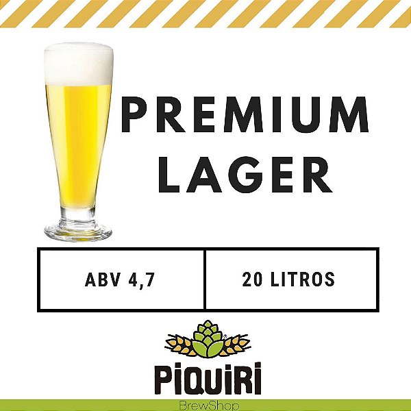 Kit receitas cerveja artesanal 20L Premium Lager