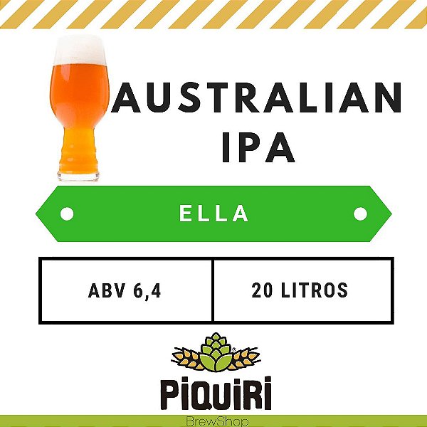 Kit receitas cerveja artesanal 20L Australian IPA Ella