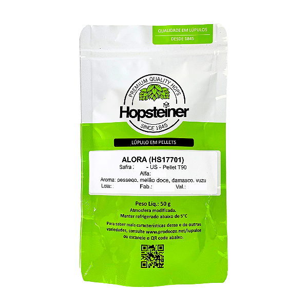 Lúpulo Hopsteiner Alora - 50g (pellets)