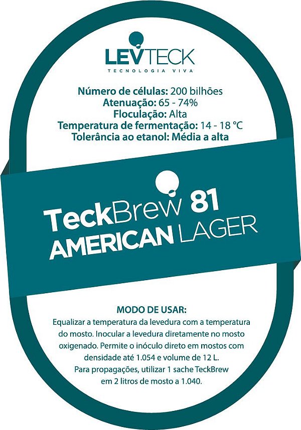 Fermento Líquido TeckBrew 81 American Lager - Sachê