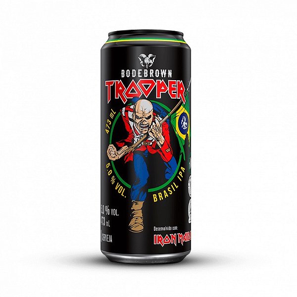 Cerveja Bodebrown Trooper Brasil IPA  - 473ml (lata) VALIDADE 06/25