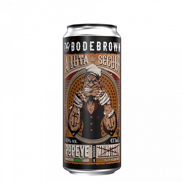 Cerveja Bodebrown Popeye German Lager - 473ml (lata) VALIDADE 23/09/2025