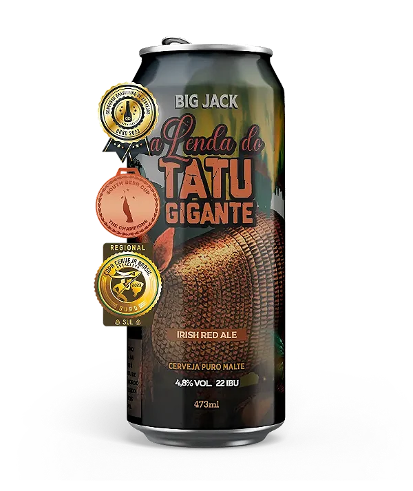 Cerveja Big Jack A Lenda do Tatu Gigante Irish Red Ale - Lata 473ml