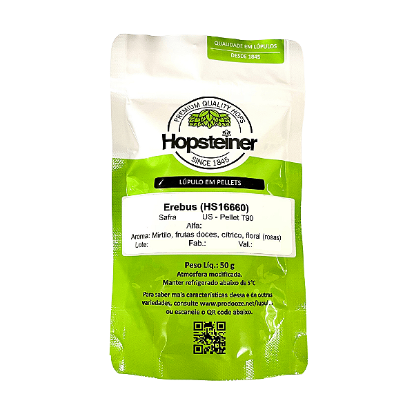 Lúpulo Hopsteiner Erebus - 50g (pellets)