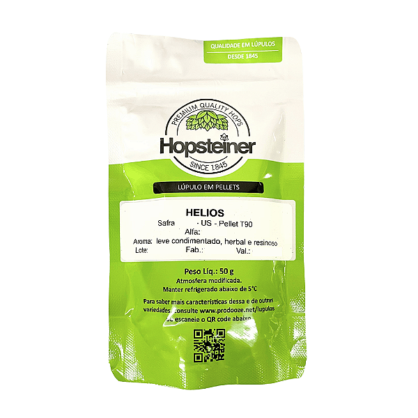 Lúpulo Hopsteiner Helios - 50g (pellets)