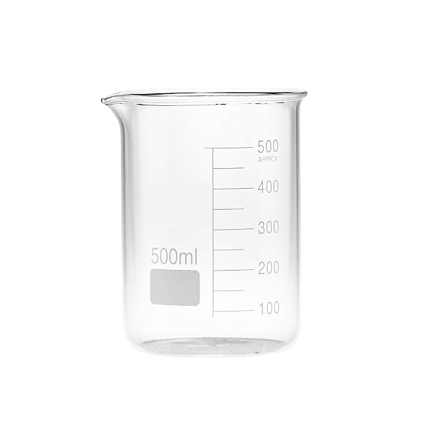 Becker 500mL em Vidro Borossilicato Forma Baixa