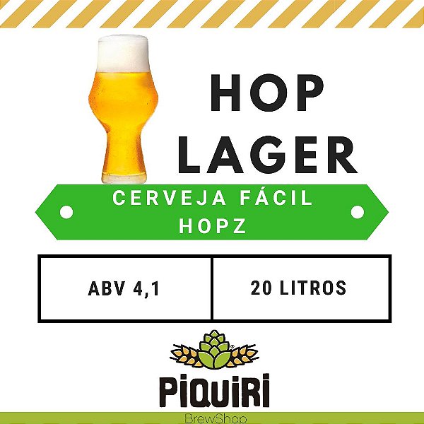 Kit receitas cerveja artesanal 20L Hop Lager - Cerveja fácil Hopz