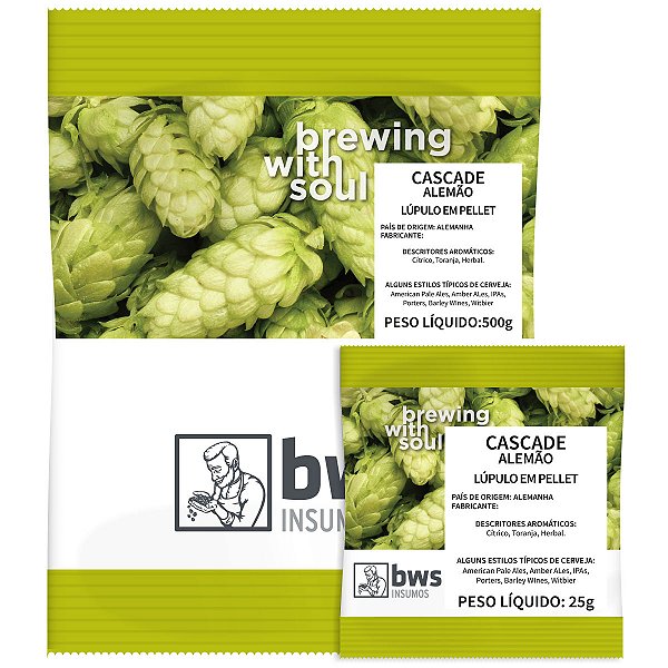 Lúpulo BWS Cascade Alemão - 25 GRAMAS (pellets)