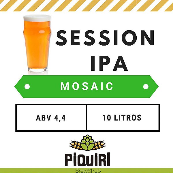 Kit receitas cerveja artesanal 10L Session IPA Mosaic