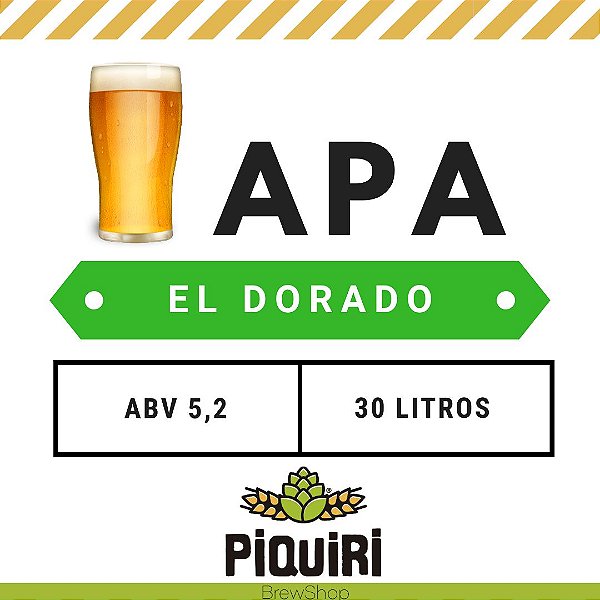 Kit receitas cerveja artesanal 30L APA El Dorado