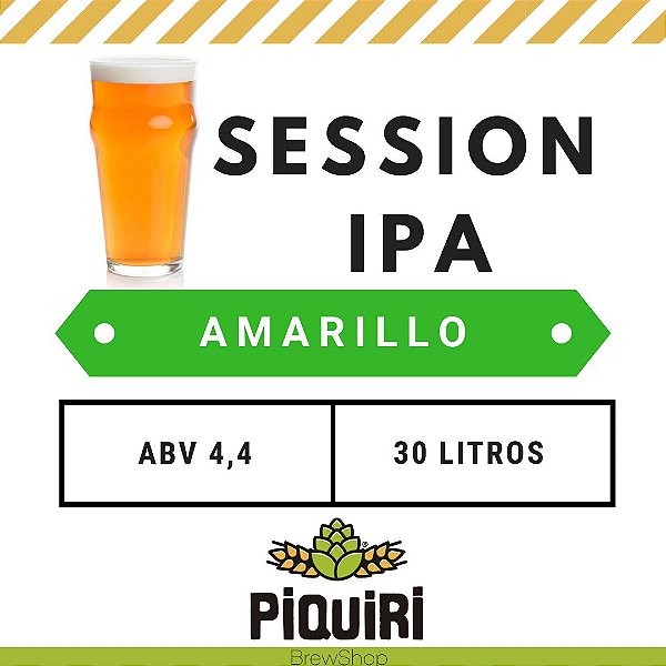 Kit receitas cerveja artesanal 30L Session IPA Amarillo