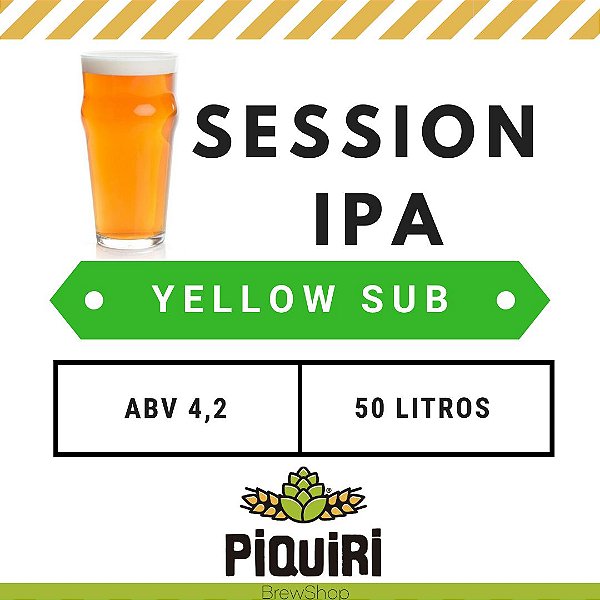 Kit receitas cerveja artesanal 50L Session IPA Yellow Sub