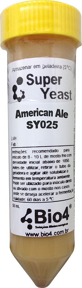 BIO4 Levedura Líquida American Ale SY025- Frasco 50ml