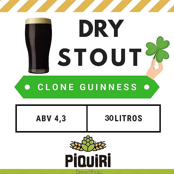 Kit receitas cerveja artesanal  30L Clone Guinness