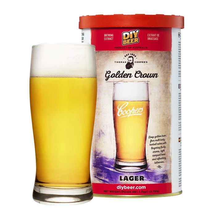 Beer Kit Coopers Golden Crown Lager - 1 un