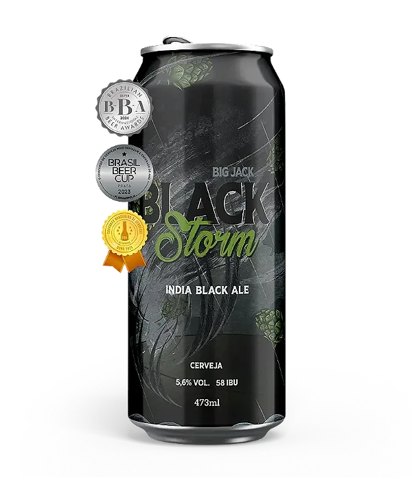 Cerveja Big Jack India Black Ale Storm - Lata 473ml