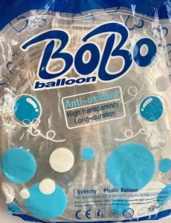 BALÃO BUBBLE AZUL 18" C/5 un
