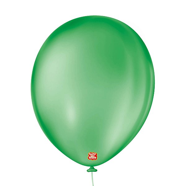 BALÃO SÃO ROQUE LISO 9 REDONDO C/50 VERDE BANDEIRA