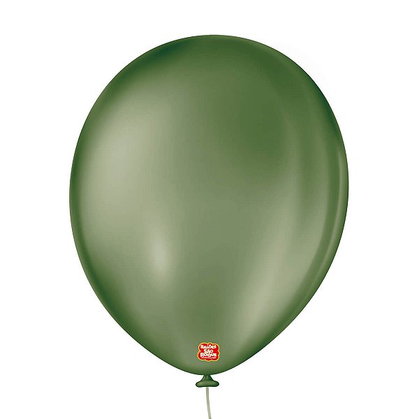 BALÃO SÃO ROQUE LISO 16 REDONDO C/10 VERDE EUCALIPTO