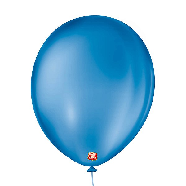 BALÃO SÃO ROQUE LISO 16 REDONDO C/10 AZUL COBALTO