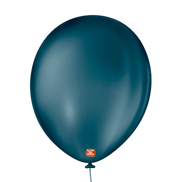 BALÃO SÃO ROQUE LISO 16 REDONDO C/10 AZUL MARINHO