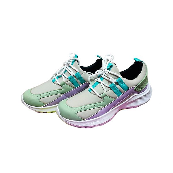 TENIS CAJUBRASIL MOVE VERDE ALECRIM/LILAS MELISSA - CAJUBRASIL