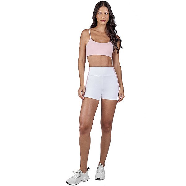 BERMUDA MINI COM RECORTES LATERAIS BRANCO OPTICO - ALTOGIRO