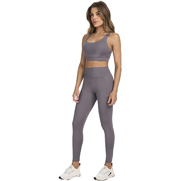 LEGGING RECORTES ALTO GIRO CINZA ASPHALT - ALTOGIRO