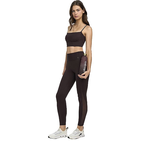 LEGGING COM BOLSO E GALAO DE TULE MARROM INTENSO - ALTOGIRO