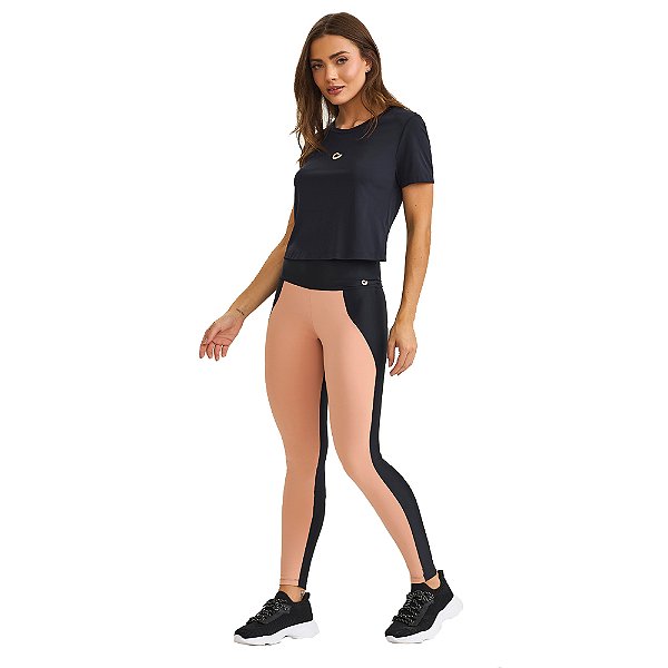 LEGGING ATLETIKA BICOLOR PRETO - CAJUBRASIL