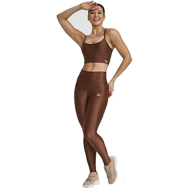 LEGGING ATLETIKA CLASSICA MARROM CASTANHO - CAJUBRASIL