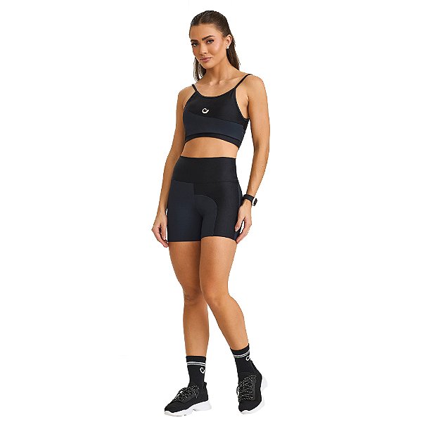 SHORT CURTO NZ ASSIMETRICO PRETO - CAJUBRASIL