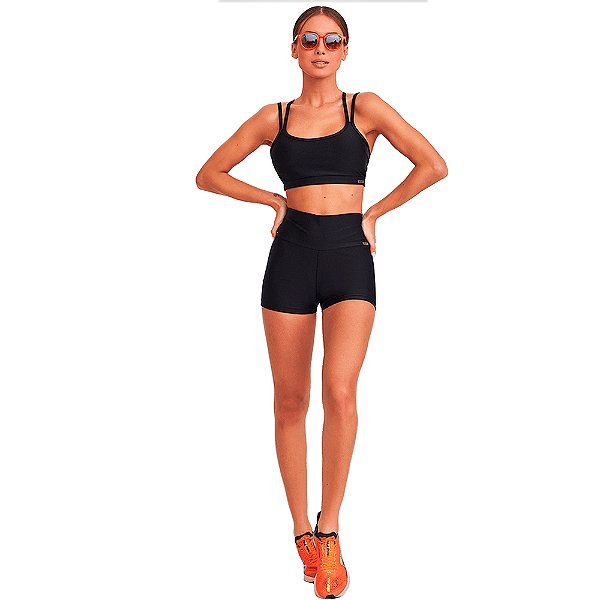 SHORT CURTO ATLANTA CLASSICO PRETO - CAJUBRASIL