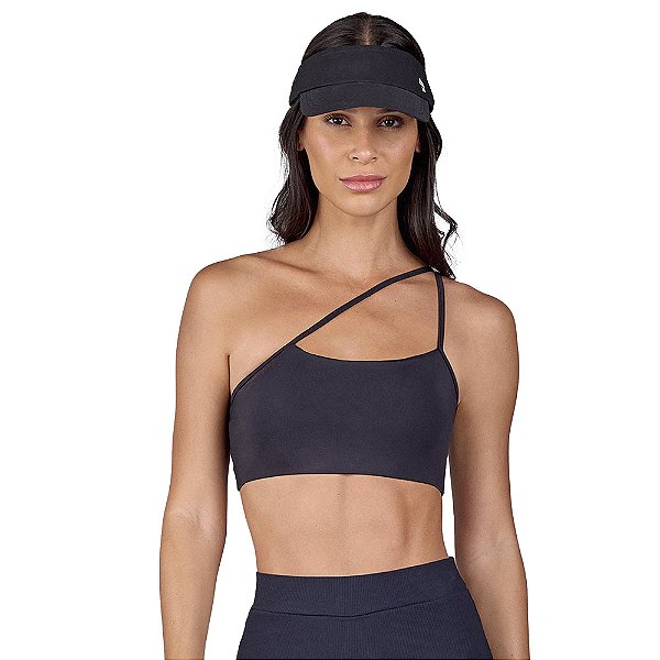 TOP ASSIMETRICO ALCAS FINAS PRETO - ALTOGIRO