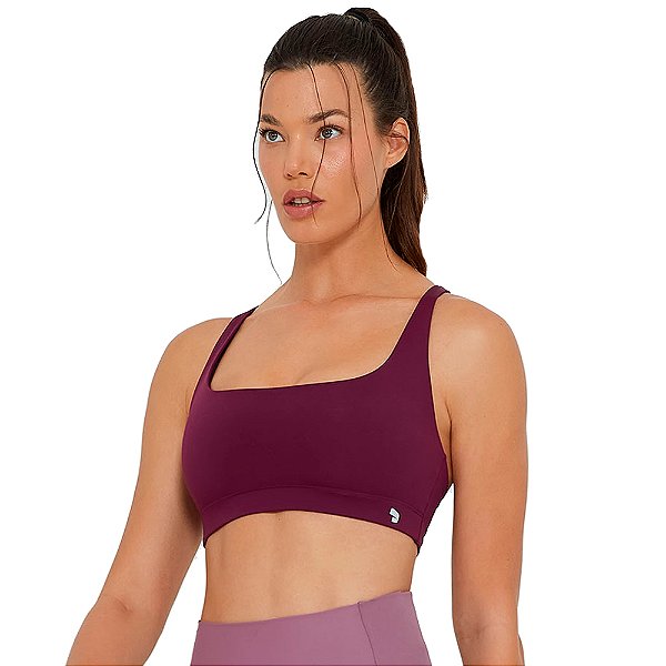 TOP DECOTE QUADRADO COSTAS CRUZADAS ROXO PROFUNDO - ALTOGIRO