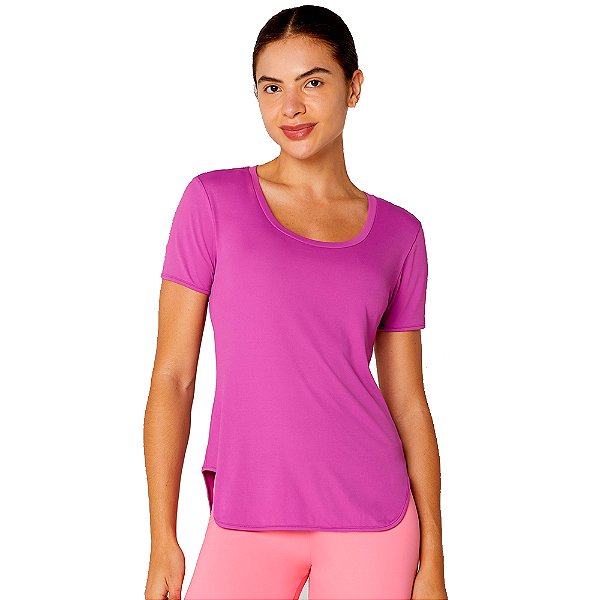 T-SHIRT ETERNA GOLA REDONDA ALONGADA ROXO EUFORIA - ALTOGIRO
