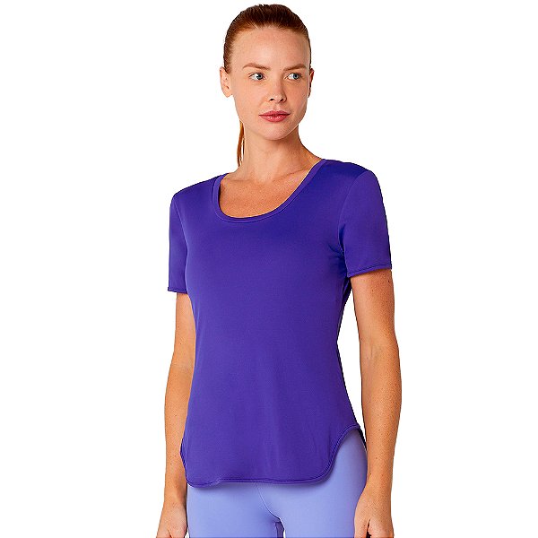 T-SHIRT ETERNA GOLA REDONDA ALONGADA AZUL ROYAL - ALTOGIRO