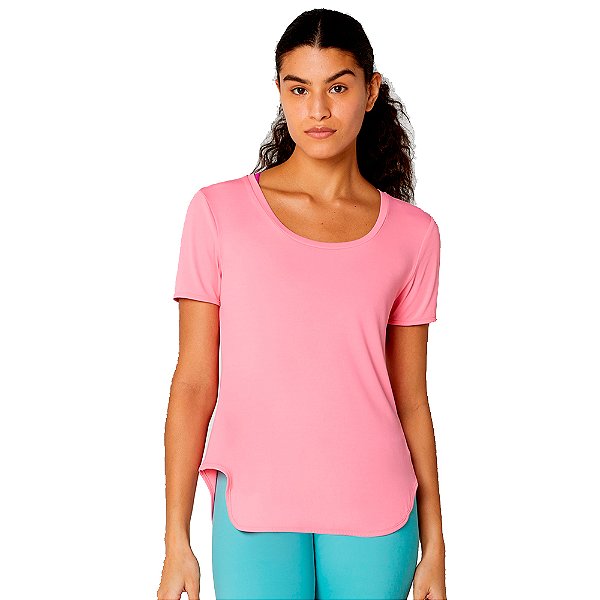 T-SHIRT ETERNA GOLA REDONDA ALONGADA ROSA RADIANTE - ALTOGIRO