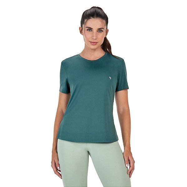 T-SHIRT BASICA ESCRITA REFLETIVA VERDE URBANO - ALTOGIRO
