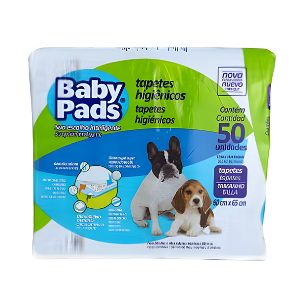Tapete Higiênico Baby Pads Para Cães - 50 Unidades