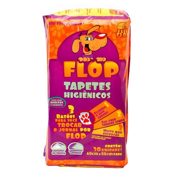 Tapete Higiênico Flop Para Cães - 30 Unidades
