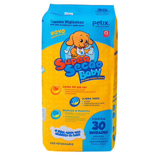 Tapete Higiênico Petix Super Secão Baby - 30 unidades